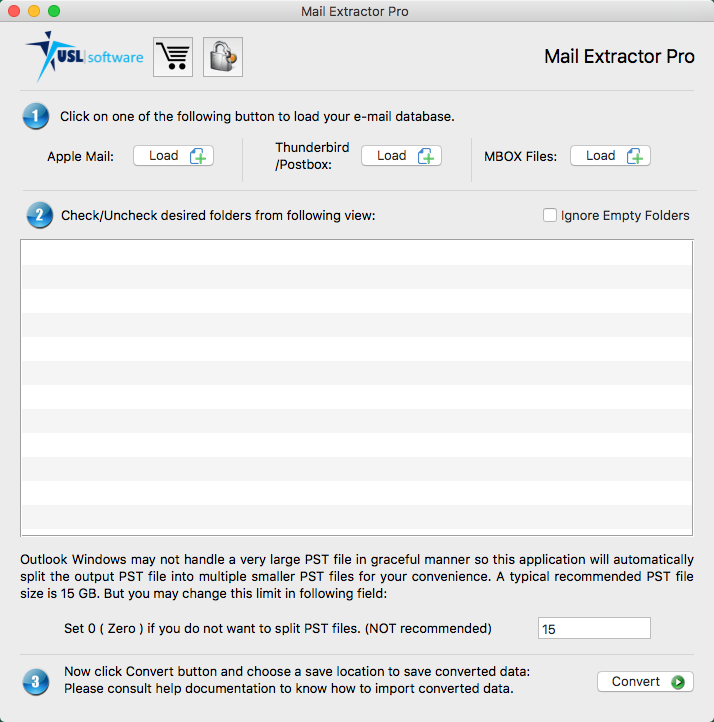 Screenshot of Mail Extractor Pro