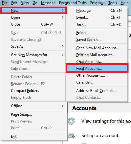 How to use Thunderbird to get RSS feeds
