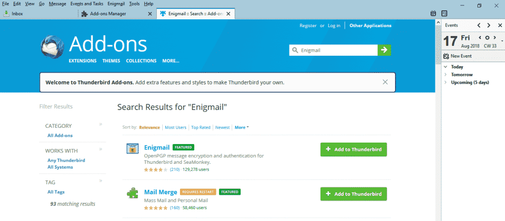 Digital Signature in Thunderbird