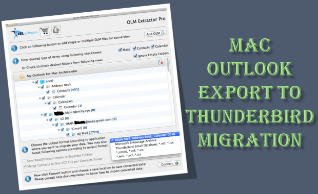 Mac Outlook Export to Thunderbird Migration
