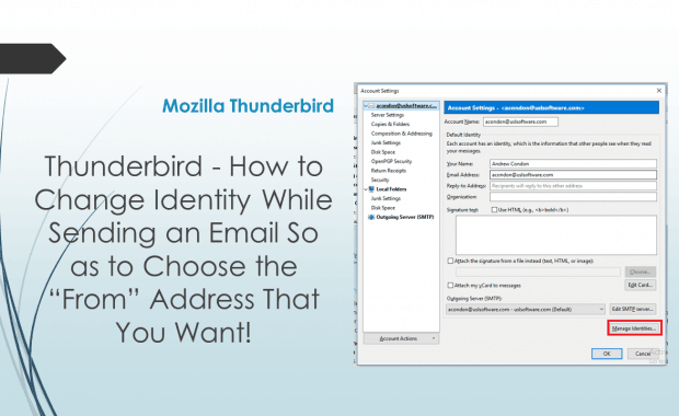Mozilla Thunderbird Identity Change While Sending Email
