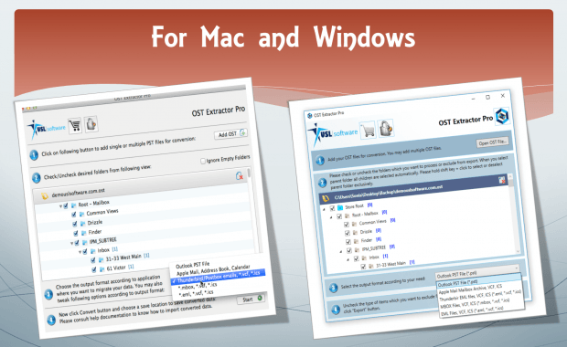 OST to PST Converter for Mac and Windows