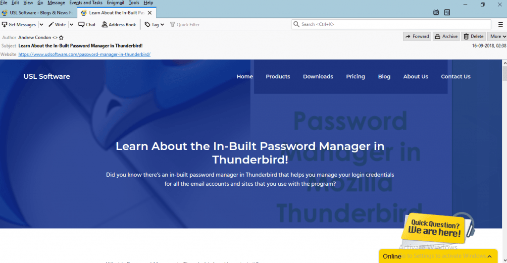 Reading Rss feed in Thunderbird