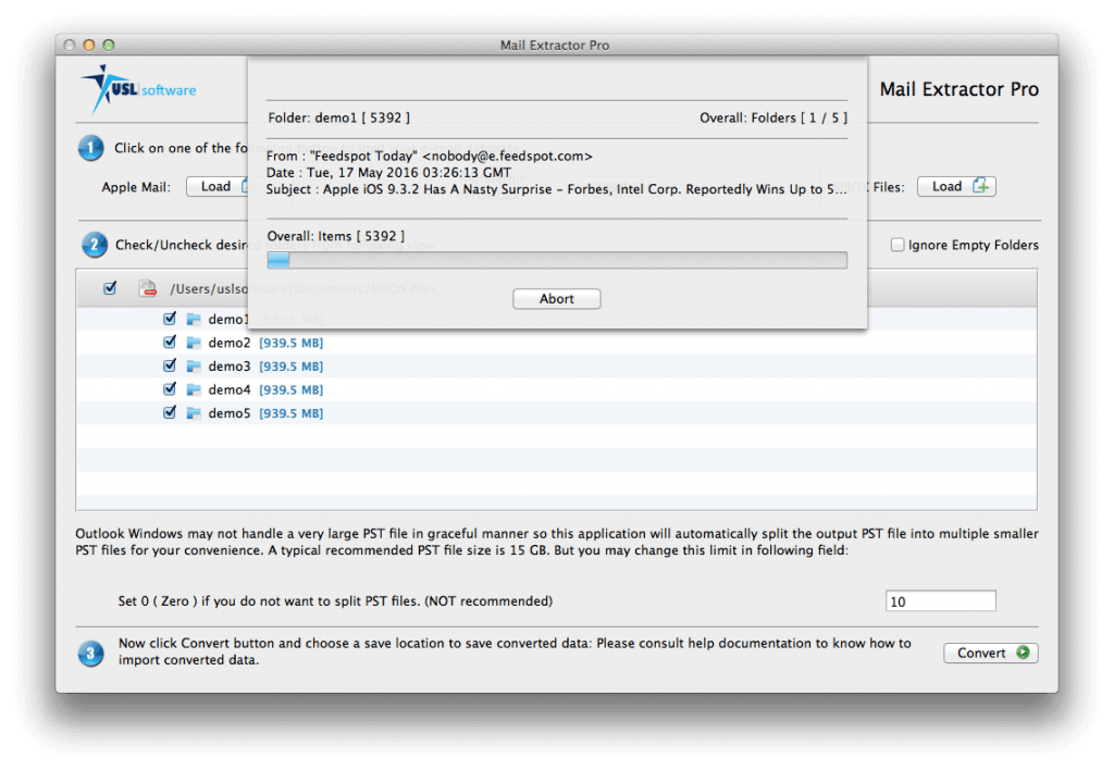 mbox to pst converter