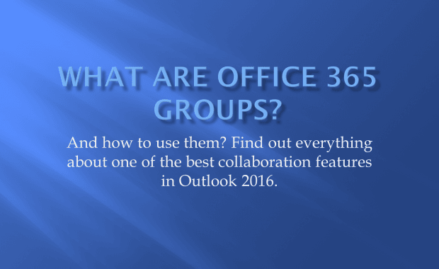what are office 365 groups